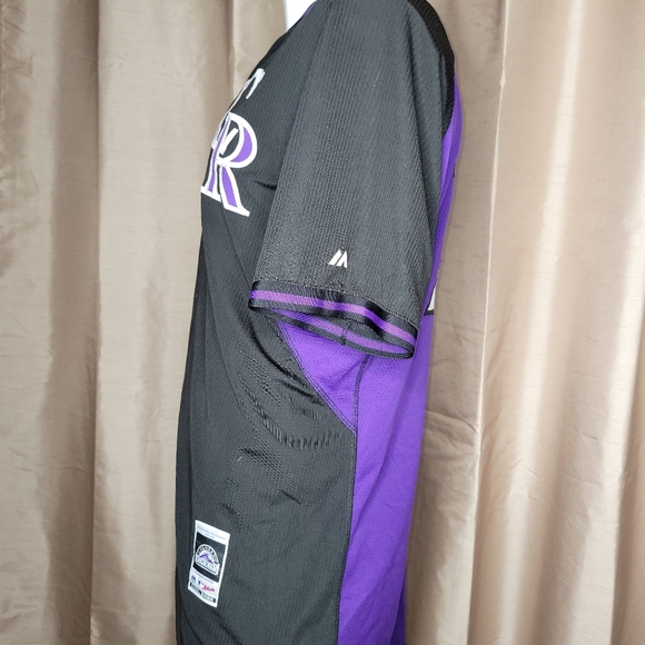 Colorado Rockies MLB Men's Jersey - Size: XL - Purple / Silver - Picture 3 of 11